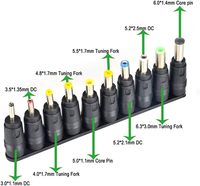 38 Uds Universal Laptop DC adaptador de corriente puntas 5,5mm X 2,1mm DC AC adaptador de corriente Kits conector para fuente de alimentación enchufe Jack Sets