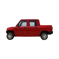 Mini camionnette électrique passager à direction droite 2WD 4X2 avec double cabine et 4 sièges pour adultes