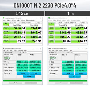 OSCOO NVMe PCIe SSD 4.0 2230 Gen4 Steam Deck Hochleistungs-SSD 2TB 1TB bis zu 7400MB/S - Product Image 3