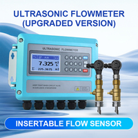 Débitmètre à ultrasons à insertion industrielle Construction en acier inoxydable Sortie relais 4-20mA RS485 Surveillance de l'eau dans l'industrie
