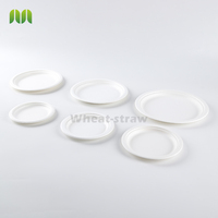 Assiettes jetables biodégradables ODM à l'épreuve de l'huile, vaisselle, bagasse de canne à sucre naturelle, assiettes en papier à sauce à sublimation de 6 pouces