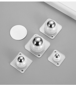 Roulettes universelles auto-adhésives sans perçage, pivotantes à 360 degrés, mini-roues en acier inoxydable pour boîte de rangement, poubelle, meubles - Product Image 5