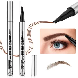 Slim Brow Tint Eyebrow Pencil No Logo Wholesale Waterproof Pen Eyebrow Color Makeup Pen Private Label Custom Waterproof