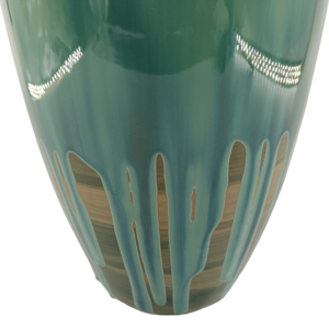 Vaso Decorativo Alto in Ceramica con Smalto a Goccia per Soggiorno, Camera da Letto, Ufficio, Scrivania - Vaso Contemporaneo per Fiori - Product Image 3
