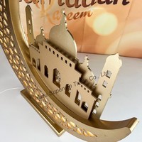 Jusee 2026 lumière LED Eid Mubarak or lune arbre et conception de mosquée pour la maison décorations de fête du Ramadan