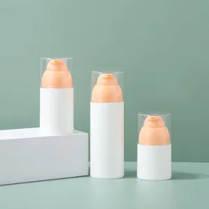 Auf lager hochwertige gesichtswaschflasche kundenspezifisches logo luftlose pumpe spray creme-flasche