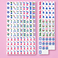 Tuiles de Mahjong Américaines en Mélamine Double Couche Taille 30, Ensemble de Mahjong Numéroté avec Jokers pour Soirées de Jeu en Famille, Vente en Gros