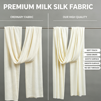 Rideau de fond en tissu soie de lait 10x10 pieds couleur champagne pour décoration de scène de mariage, fête, accessoires de studio photo, doux et sans plis