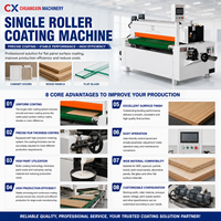 Machine de revêtement automatique UV à rouleau unique, applicateur de couche de finition fine de précision pour meubles, panneaux MDF, revêtements de sol SPC, panneaux de silicate de calcium