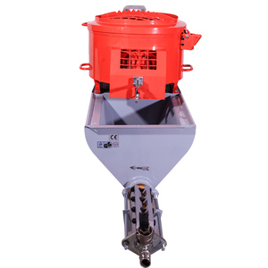 Mesin penyemprot Mortar semen konstruksi CE mesin plester dinding listrik kecil <span class=keywords><strong>Mixer</strong></span> Stucco beton dengan Pompa