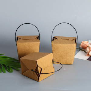 Dùng một lần 16/26/32 oz cấp thực phẩm giấy mì hộp với xử lý cho Take-Away outboxes - Product Image 1