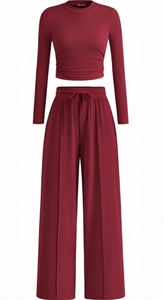 Traje deportivo activo para mujer, blusa informal de trabajo de Fitness diario, traje de falda corta, traje sólido de talla grande, vestido occidental para mujer, Top para - Product Image 2