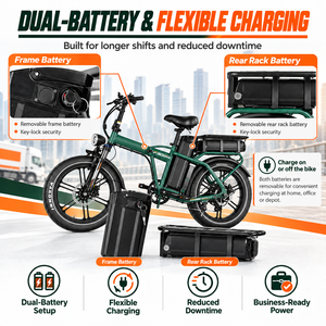 Vélo électrique pliable QMWHEEL F30 Ultra UK Warehouse, Bicicleta Electrica, 250W, 70Ah, double batterie, longue autonomie - Product Image 3