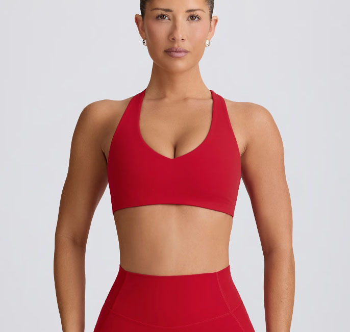 Custom Front Logo Comfortable Shock Absorption Seamless Quick-Drying Outdoor Running Fitness Soft Yoga Sports Bra for Women