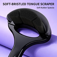 Grattoir à Langue en Silicone Courbé à Millions de Poils Doux, Partenaire de Soin Multifonctionnel pour Brosse à Dents Manuelle Domestique
