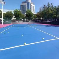 Revêtement de sol sportif en caoutchouc acrylique pour extérieur, 3 mm, à application humide, avec couche de finition en silicone PU, écologique et antidérapant, pour terrains de basketball et de pickleball