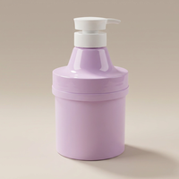 Pot à masque capillaire de 600 ml à large ouverture, grande capacité, en PP, cylindrique, avec fond concave, flacon pompe pour après-shampoing et shampoing, emballage