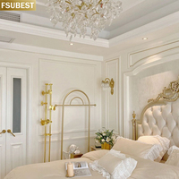 Lit de Style Designer Luxe Cadre de Lit Mobilier de Chambre Double Matrimonial pour 2 Personnes
