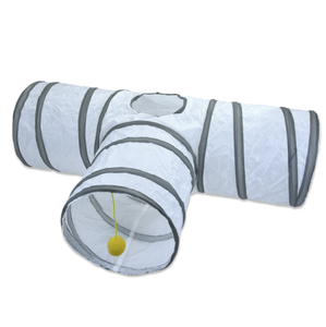 Hete Verkoop Milieuvriendelijk Indoor Speeltunnel Opvouwbaar Rond Schattig Kattenbed Opvouwbaar Speelgoed Kleurrijk Peek Gat Gemaakt Tunnel - Product Image 6