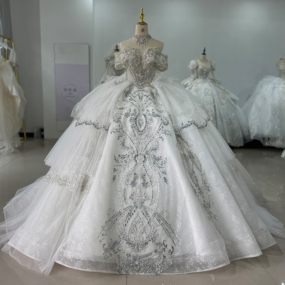 Fairy Wedding Dress - Luxury Beading off the Shoulder