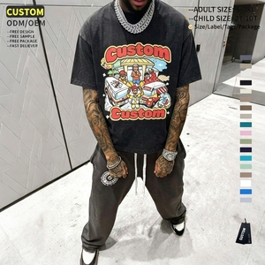 Camiseta Personalizada con Estampado, Oversize, Vintage, de Algodón Grueso para Hombre, Precio Bajo, Estilo Urbano Gráfico, Corte Cuadrado - Product Image 3