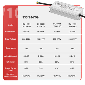 Thay Đổi Độ Sáng <span class=keywords><strong>LED</strong></span> Ánh Sáng Biến Áp 5-Năm Bảo Hành 30W 600W DC 48V 36V 24V 12V Chuyển Đổi Cung Cấp Điện Chống Thấm Nước Nhẹ Lũ Lụt Đèn Điều Khiển - Product Image 6