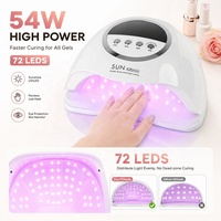 Séchoir à ongles UV LED à induction automatique, avec plusieurs minuteurs, sans noircissement des mains, lampe de polymérisation de gel pour salon de manucure et DIY à domicile