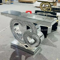 Vente Directe Usine Console Table Bonne Qualité Meuble Maison Salon Entrée Hôtel Appartement Bureau Foshan Couleur Argentée