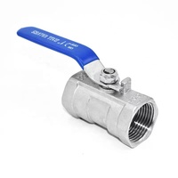 Long manche basse pression 1 1/4 "acier inoxydable 304 316 une pièce fil bouton robinet à boisseau sphérique Npt Bspt Bspp G