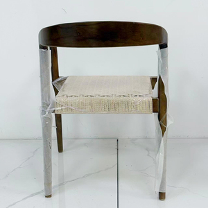 Sedie da pranzo nordiche in legno massello, poltrone retrò nordiche, sedie con schienale, sedie con intreccio in corda, sedie da <span class=keywords><strong>scrivania</strong></span>, sedie in legno massello - Product Image 4