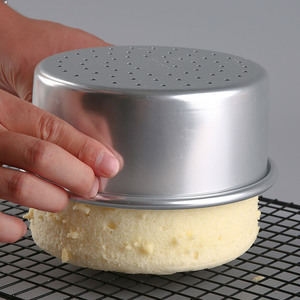 Forbake Round Cake Mold 6 Inch With Perforated Base For Steamed Cake And Bun Baking - Product Image 2