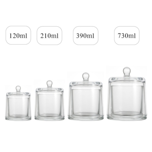 Contenitori per Candele Trasparenti Riciclabili all'Ingrosso, 120ml 210ml 390ml 730ml, Vasetti a Campana per Arredamento Casa - Product Image 4