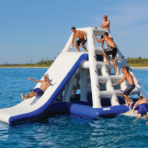<span class=keywords><strong>Torre</strong></span> de Natación Inflable, Parque Acuático Flotante Comercial con Pared de Escalada - Product Image 5