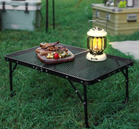 Table pliante en aluminium léger primitif maille en acier Portable pour la maison décrochage plage Camping et pique-niques Style moderne