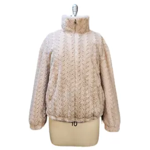 Lady's Casual Jacket Comfortable Rabbit Fur Women's Winter Coat Fake Rabbit Fur Fabric Winter Coats For Women