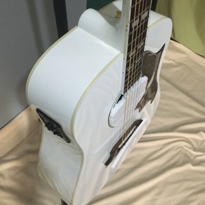 Chitarra Acustica Bianca D45 da <span class=keywords><strong>41</strong></span> Pollici Fatta a Mano per Performance Professionali con Tecnologia EQ Spedizione Rapida - Product Image 5