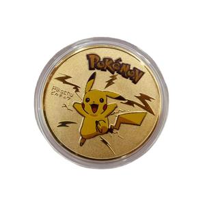 Pièces commémoratives 3D en fer plaqué or et argent, peintes couleur Pika, sur le thème de la série Pocket Monster, articles de collection en métal moulé sous pression - Product Image 2