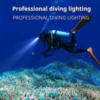Lampe torche LED rechargeable, puissante, étanche, anti-éblouissement, tactique, pour la chasse, la plongée, longue portée, lampe frontale sous-marine
