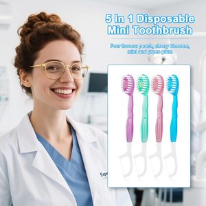 <span class=keywords><strong>Kit</strong></span> dentaire portable 5-en-1 en gros : <span class=keywords><strong>brosse</strong></span>, fil dentaire, dentifrice et 12 mini-brosses <span class=keywords><strong>à</strong></span> dents de <span class=keywords><strong>voyage</strong></span> - Product Image 3