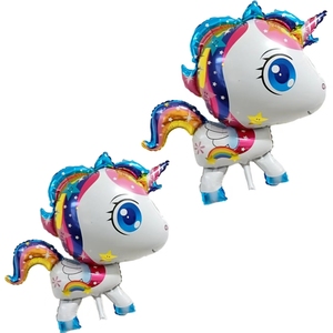 Toptan folyo kanatları <span class=keywords><strong>Unicorn</strong></span> at balon karikatür çocuk uçan - Product Image 3