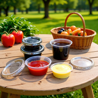 Contenant alimentaire jetable en PP pour sauce, vente en gros, haute qualité, bonne étanchéité, pour plats à emporter - Modèle 2026