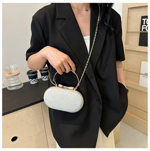 Bolso de lujo para cena de noche, moda coreana, venta al por mayor, bolso de mano <span class=keywords><strong>con</strong></span> diamantes de imitación, bolso de hombro ostentoso <span class=keywords><strong>con</strong></span> diamantes brillantes - Product Image 3