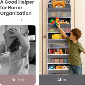 Over The Door Organizer 6 Shelves 10 Pockets Heavy Duty Mesh <b>Rack</b> For <b>Storage</b> Behind Doors On <b>Walls</b> - Product Image 5