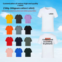 T-shirt à manches courtes et col rond 100 % coton, personnalisable avec logo, pour uniforme d'entreprise, tenue familiale décontractée, commande en gros