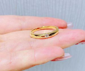 Xinfly Solid18k Real Gold 0.12ct Natural <b>Diamond</b> <b>Ring</b> Wedding <b>Ring</b> - Product Image 2