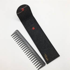 Profesyonel siyah plastik antistatik geniş diş ucuz kişiselleştirilmiş tasarım karbon berber saç tarak salonu - Product Image 3