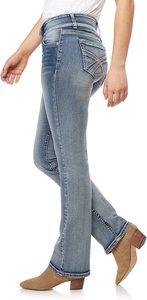 Vente en gros ensembles en denim évasé <span class=keywords><strong>2022</strong></span> vestes minces déchirées à jambes larges pantalon baggy <span class=keywords><strong>2023</strong></span> jeans pour femmes de grande taille - Product Image 6