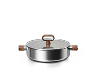 Ensemble de casseroles de luxe léger en acier inoxydable 304 triple couche avec revêtement en titane, poli miroir, compatible induction, prix usine