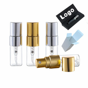 Customer Logo Clear Mini 3ml 5 ml Perfume Bottle <strong>Spray</strong> 10ml Tube Parfum Golden/<strong>Silver</strong> Lid 2ml Perfume <strong>Spray</strong> Bottles with Box - Product Image 1