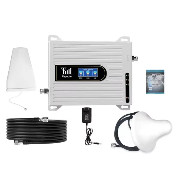 2G 3G 4G Tri-Band Mobile Signal Booster Repeater 900 1800 2100MHz